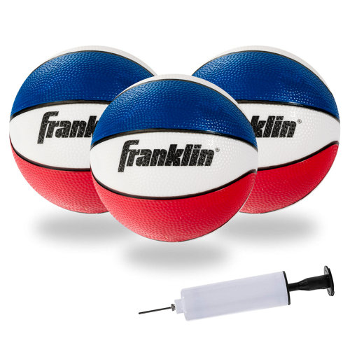 Franklin Sports Pro Hoops Replacement 5" Rubber Balls Red/White/Blue